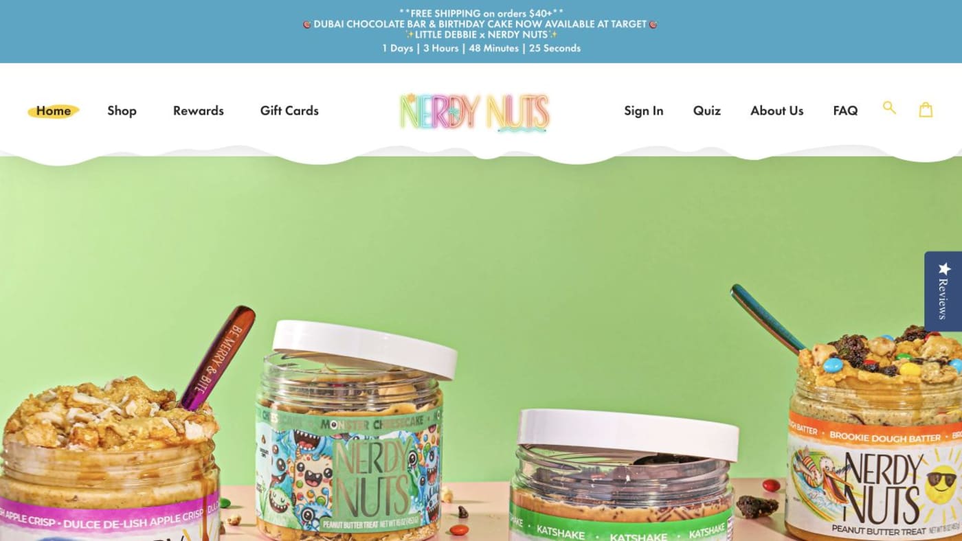 Nerdy Nuts digital experience